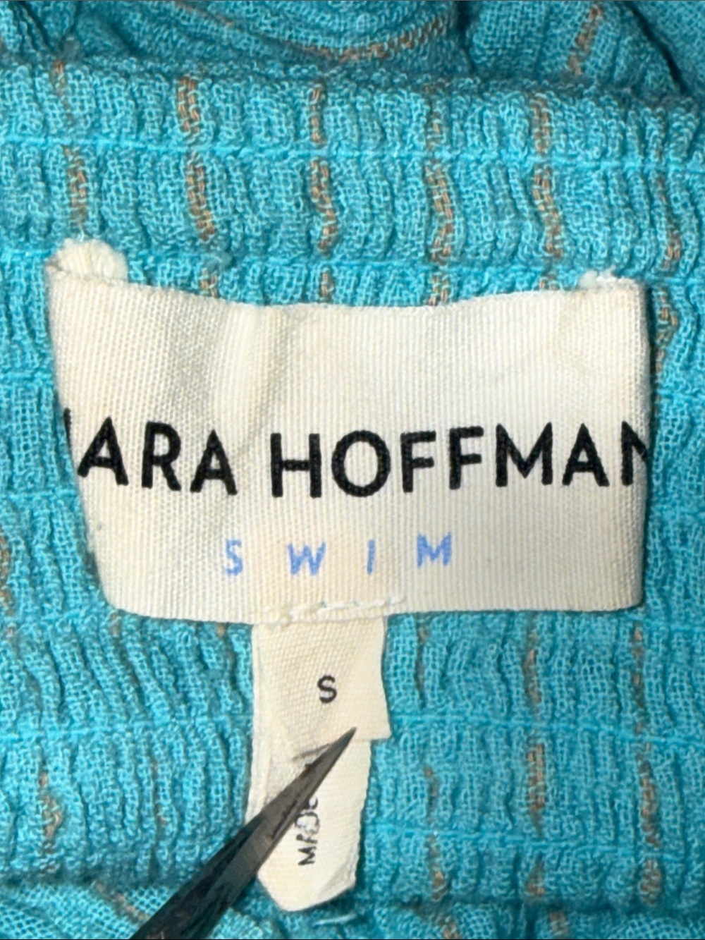 Mara Hoffman Swim Halter Maxi Dress Aqua Turquoise Textured Gauze Small - Picture 10 of 11
